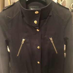 Navy Juicy Couture Coat w/ Gold accents